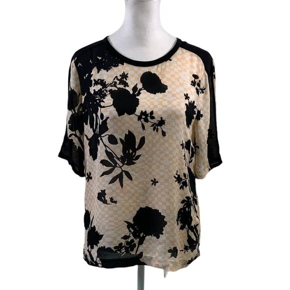 A.L.C. Short Sleeve Silk Blouse Size XS - Picture 1 of 11